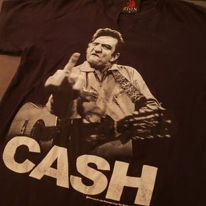 Men's S Johnny Cash "The Finger" V-Neck